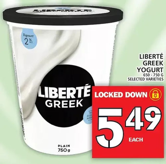 Food Basics Liberté greek yogurt offer