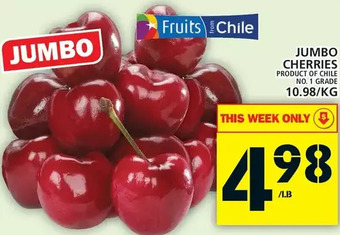 Food Basics Jumbo cherries offer