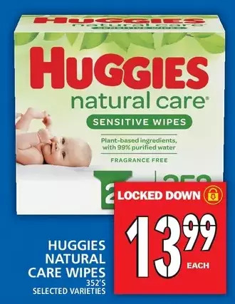 Food Basics Huggies natural care wipes offer