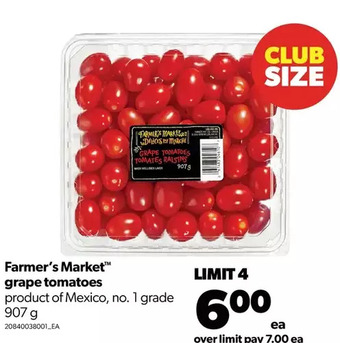 Real Canadian Superstore Farmer's market grape tomatoes offer