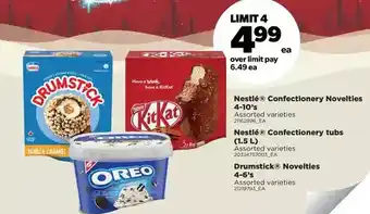 Real Canadian Superstore Nestlé confectionery novelties, nestlé confectionery tubs, drumstick novelties offer