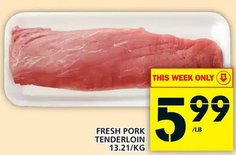 Food Basics Fresh pork tenderloin offer