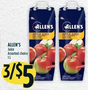 Marché Adonis Allen's juice offer