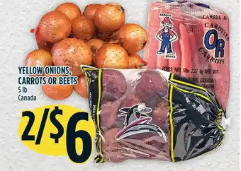 Marché Adonis Yellow onions, carrots or beets offer
