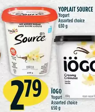 Marché Adonis Yoplait source yogurt offer