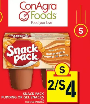 Food Basics Snack pack pudding or gel snacks offer