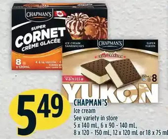 Marché Adonis Chapman's ice cream offer