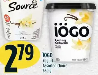 Marché Adonis Iogo yogurt offer