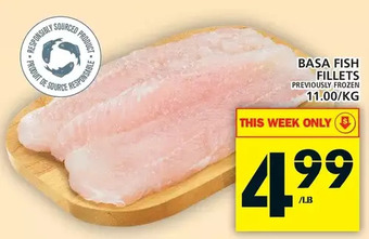 Food Basics Basa fish fillets offer