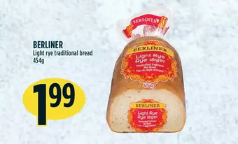 Marché Adonis Berliner light rye traditional bread offer