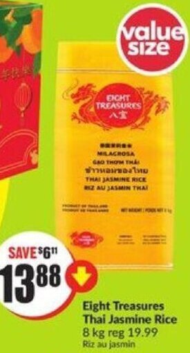 FreshCo Eight Treasures Thai Jasmine Rice 8 kg offer