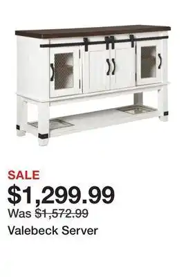 Ashley Furniture Valebeck server offer