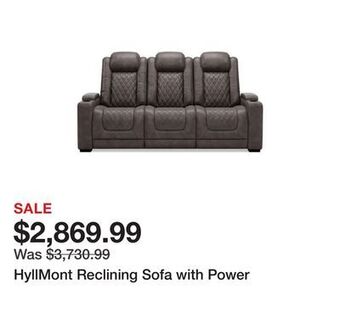 Ashley Furniture Hyllmont reclining sofa with power offer