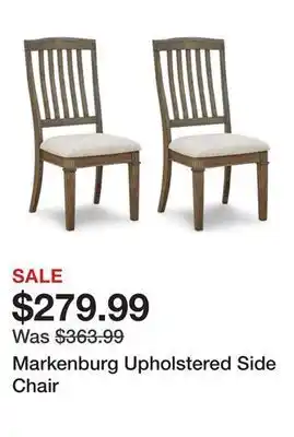 Ashley Furniture Markenburg upholstered side chair offer