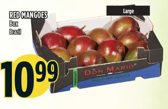 Marché Adonis Red mangoes offer