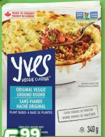 IGA Yves Veggie Cuisine Veggie Ground Round 340g offer