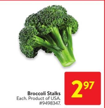 Walmart Broccoli stalks offer
