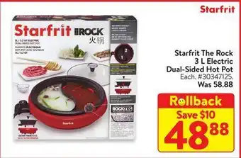 Walmart Starfrit the rock 3 l electric dual-sided hot pot offer
