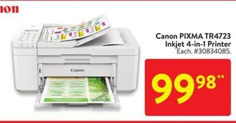Walmart Canon pixma tr4723 inkjet 4-in-1 printer offer