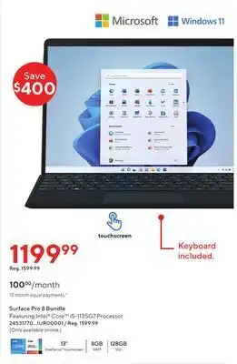 Staples Microsoft surface pro 8 bundle offer