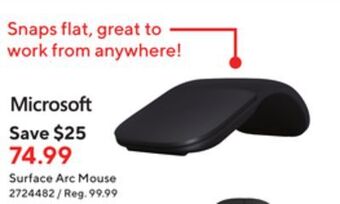 Staples Microsoft surface arc mouse offer