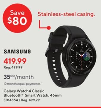 Staples Samsung galaxy watch4 classic bluetooth smart watch, 46mm offer