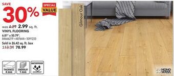 Lowe's Mono serra vinyl flooring 6.81" x 50.79". offer