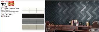Lowe's Mono serra 4" x 12" ceramic wall tiles offer
