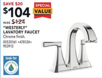 Lowe's American standard "westerly" lavatory faucet offer