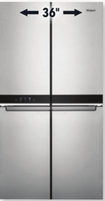 Lowe's Whirlpool 19.4 cu. ft. refrigerator 36" offer