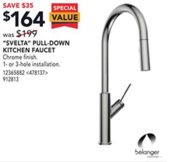 Lowe's Belanger "svelta" pull-down kitchen faucet offer