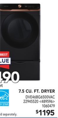 Samsung 7.5 cu. ft. dryer