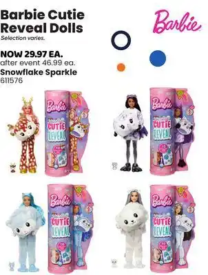 Toys R us Barbie cutie reveal dolls snowflake sparkle offer