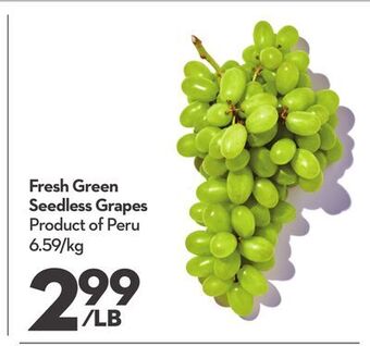 Longo's Fresh green seedless grapes offer
