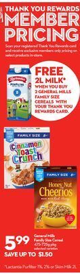 Longo's General mills family size cereal offer