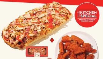 Longo's Longo's gourmet flatbread 470-675g pkg and fully cooked chicken wings 500g pkg offer