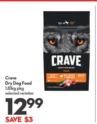 Longo's Crave dry dog food offer