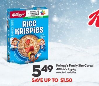 Longo's Kellogg's family size cereal offer