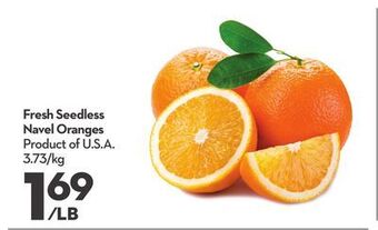 Longo's Fresh seedless navel oranges offer