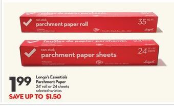 Longo's Longo's essentials parchment paper offer
