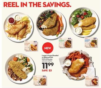Longo's Longo's frozen breaded or battered fish offer