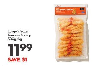 Longo's Longo's frozen tempura shrimp offer