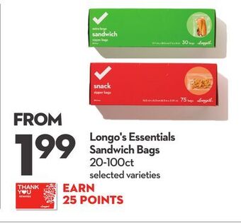 Longo's Longo's essentials sandwich bags offer