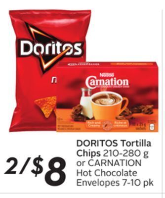Sobeys Doritos tortilla chips offer