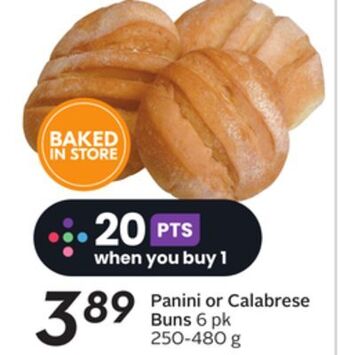 Sobeys Panini or calabrese buns offer