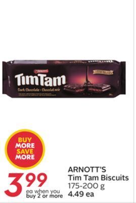 Sobeys Arnott's tim tam biscuits offer