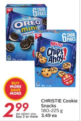 Sobeys Christie cookie snacks offer