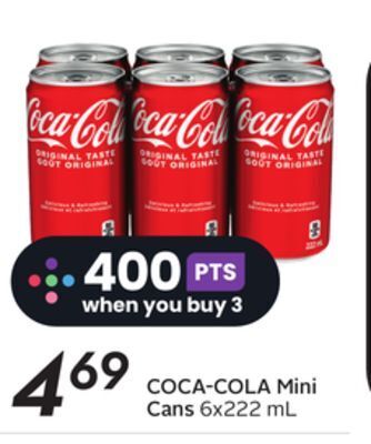 Sobeys Coca-cola mini cans offer