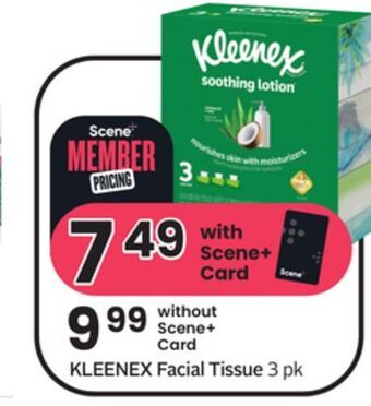 Sobeys Kleenex facial tissue offer