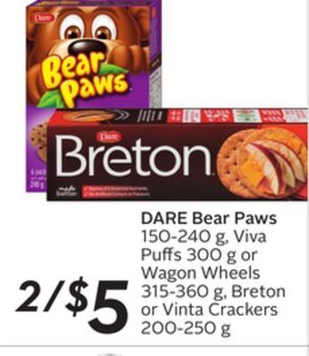 Sobeys Dare bear paws offer